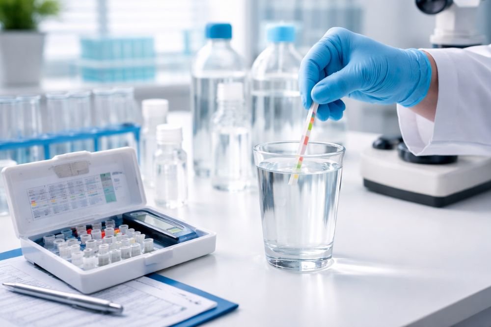 Water drinkability testing in a laboratory