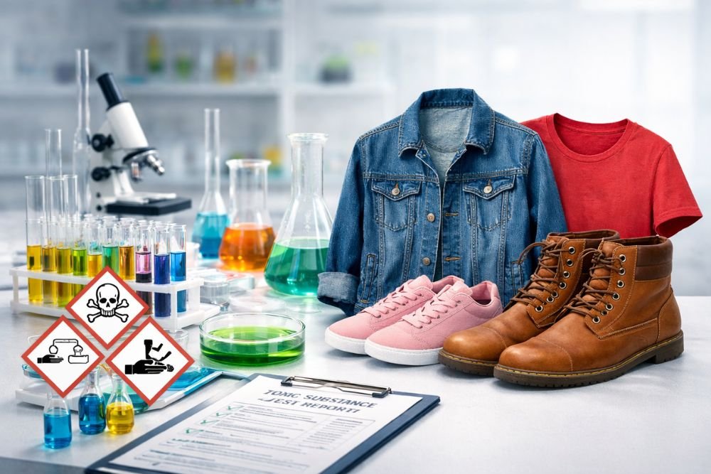 Laboratory chemical testing of clothing and footwear
