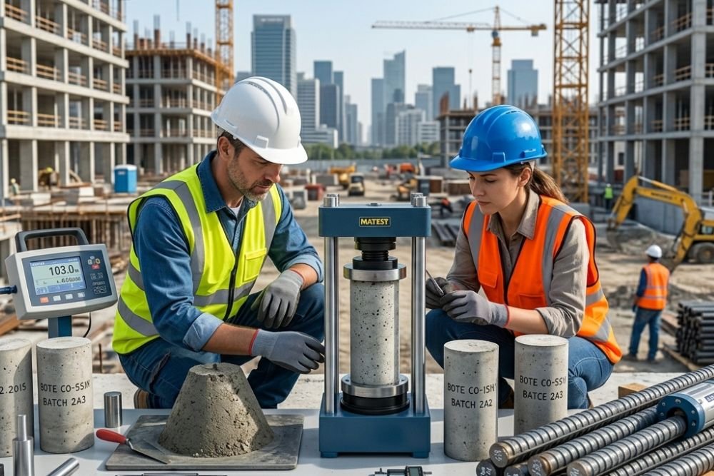 Building Materials Testing in construction site