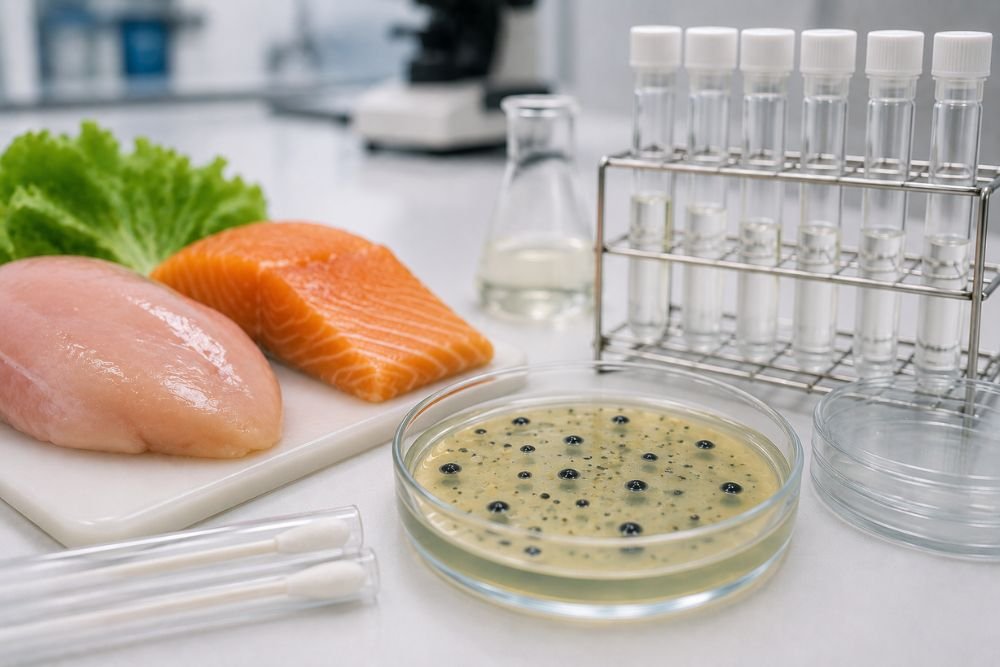 Salmonella testing in food microbiology laboratory