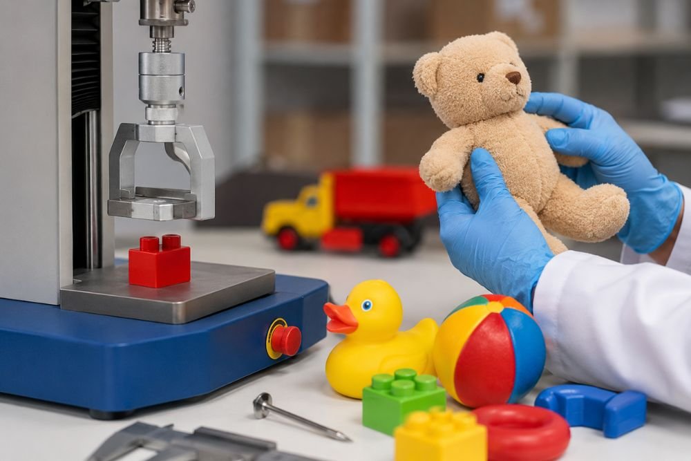 Toy safety testing in a laboratory