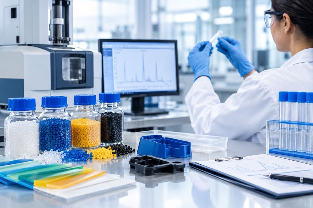Plastic and polymer testing in a UK laboratory