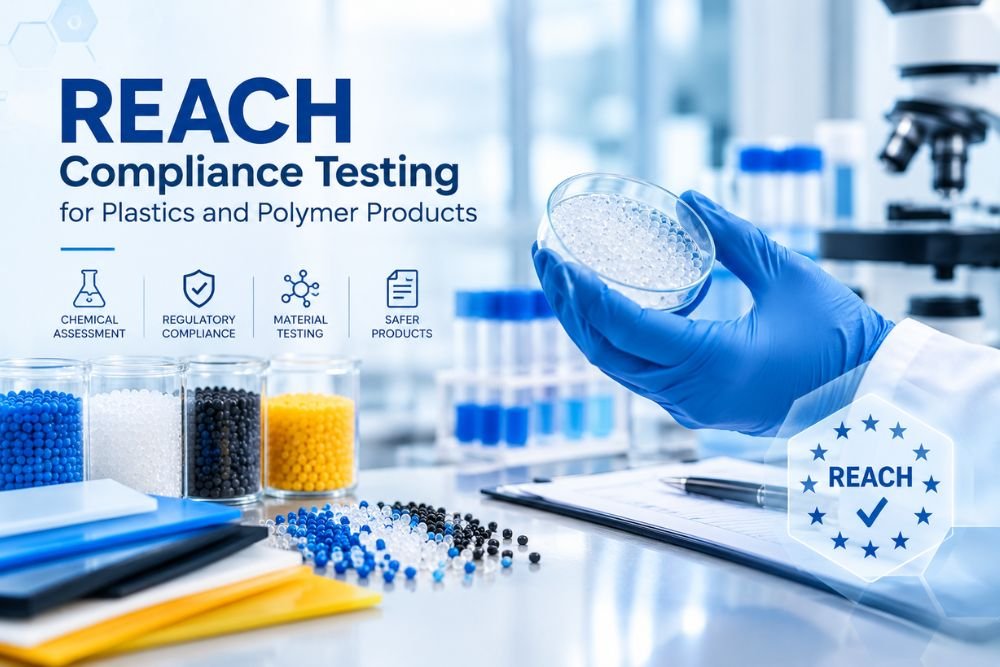 REACH compliance testing for plastic and polymer products in a laboratory