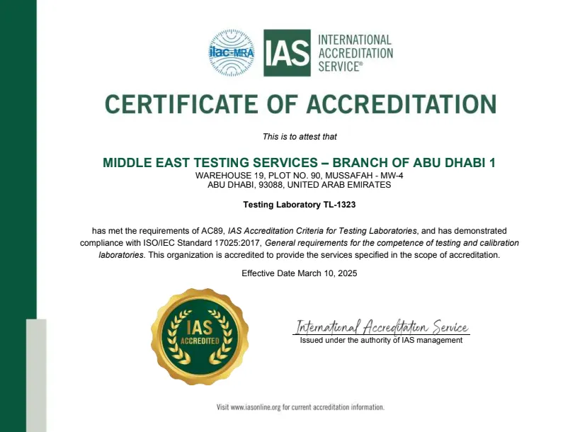 Abu Dhabi Certificate 8