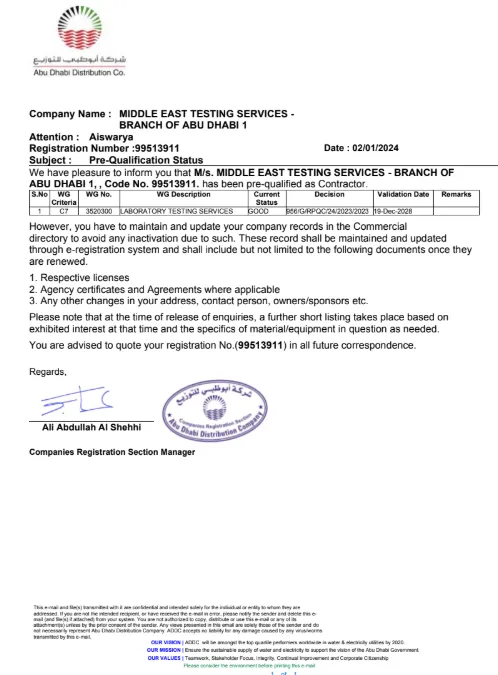 Abu Dhabi Certificate 6