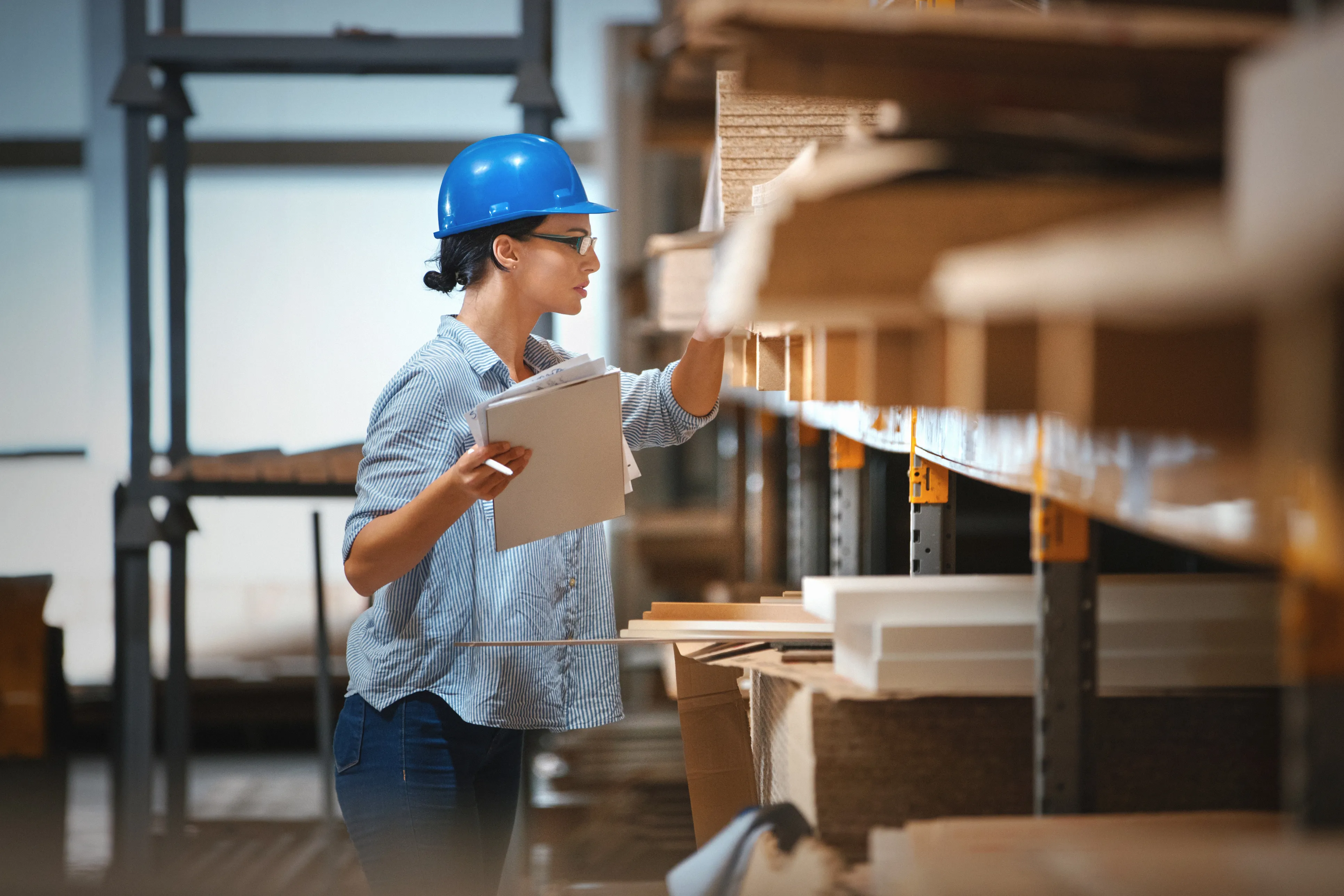 wooden material warehouse