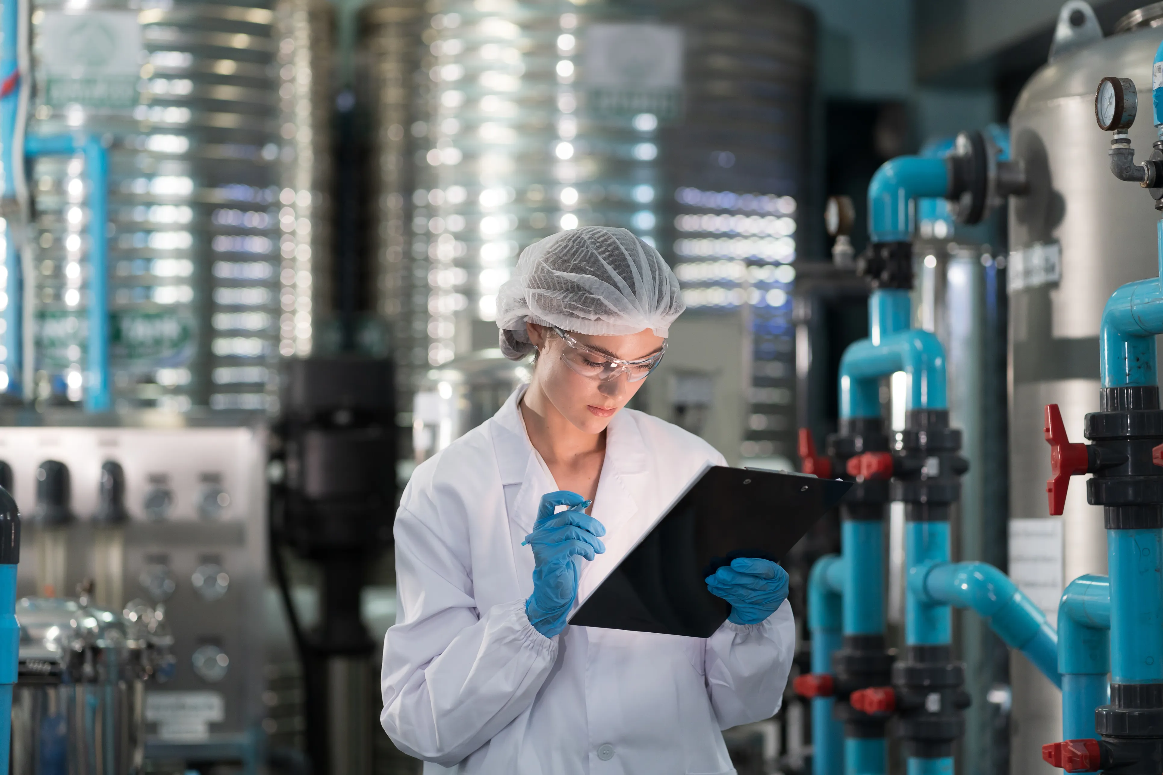 lady scientist taking notes