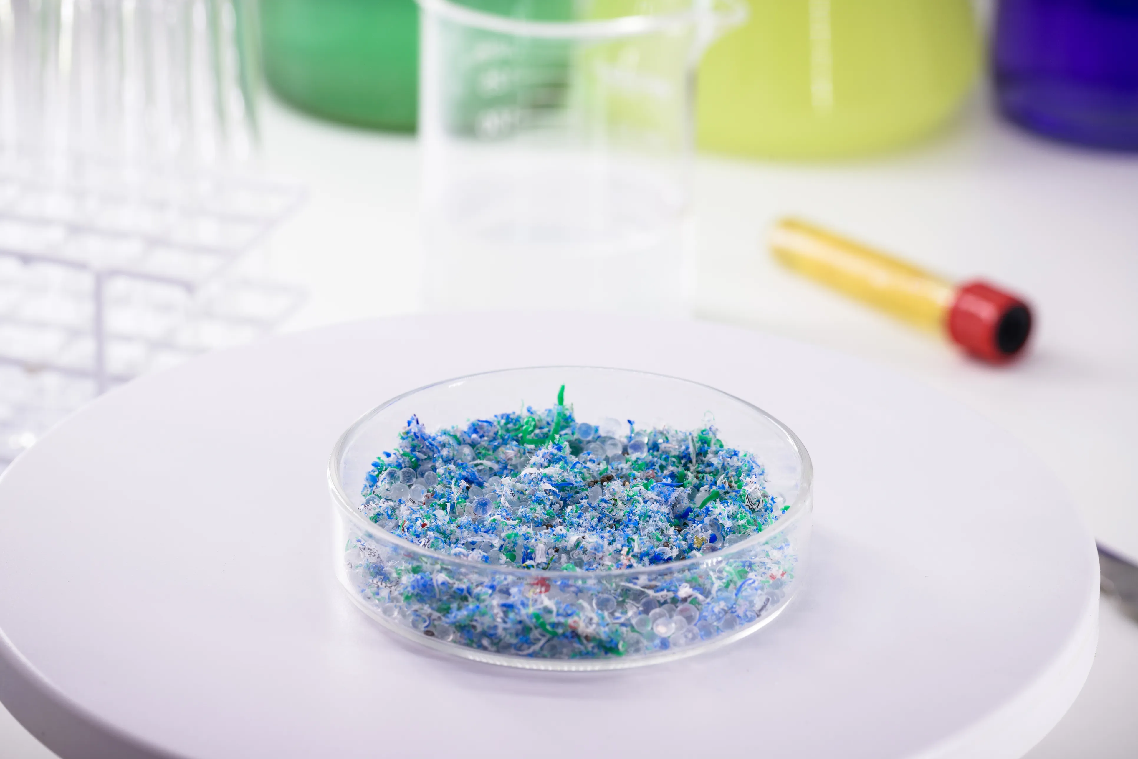 testing microplastics in lab