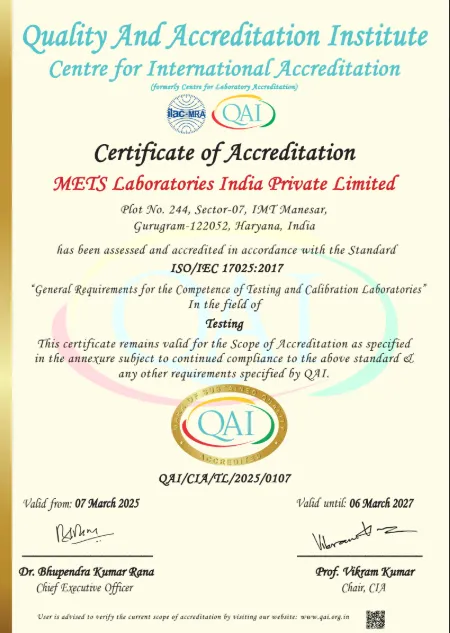 India Certificate 1