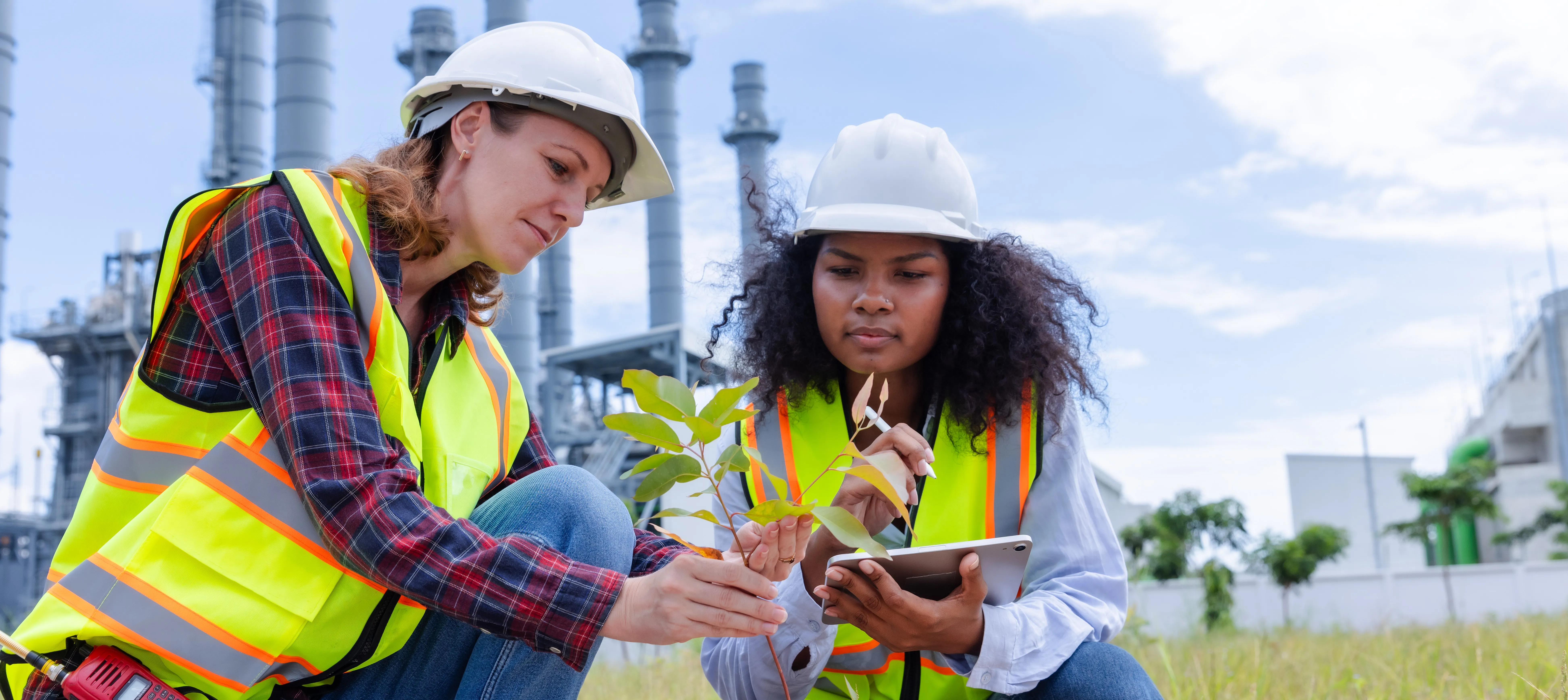 lady scientist testing plant