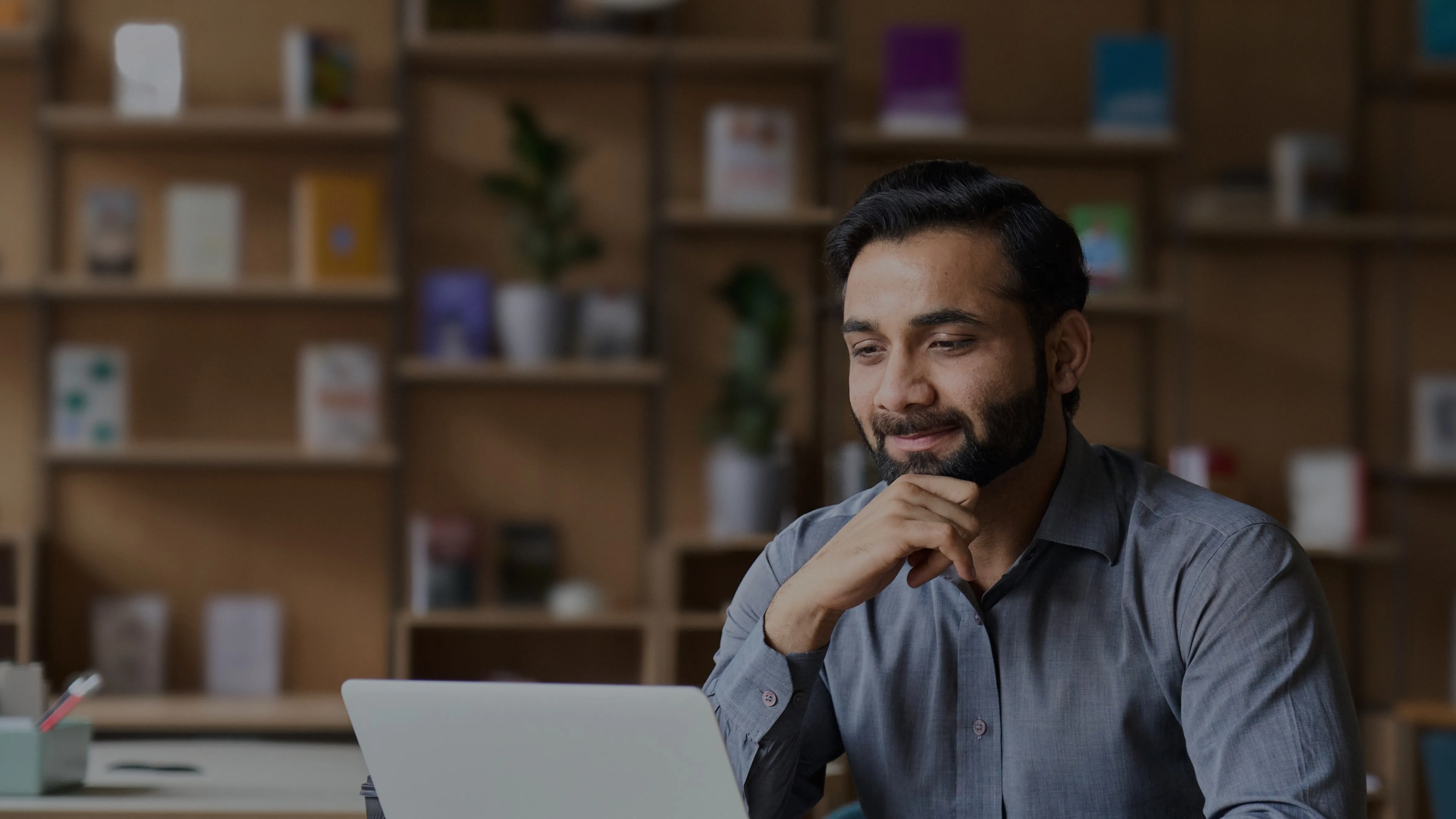 professional using laptop