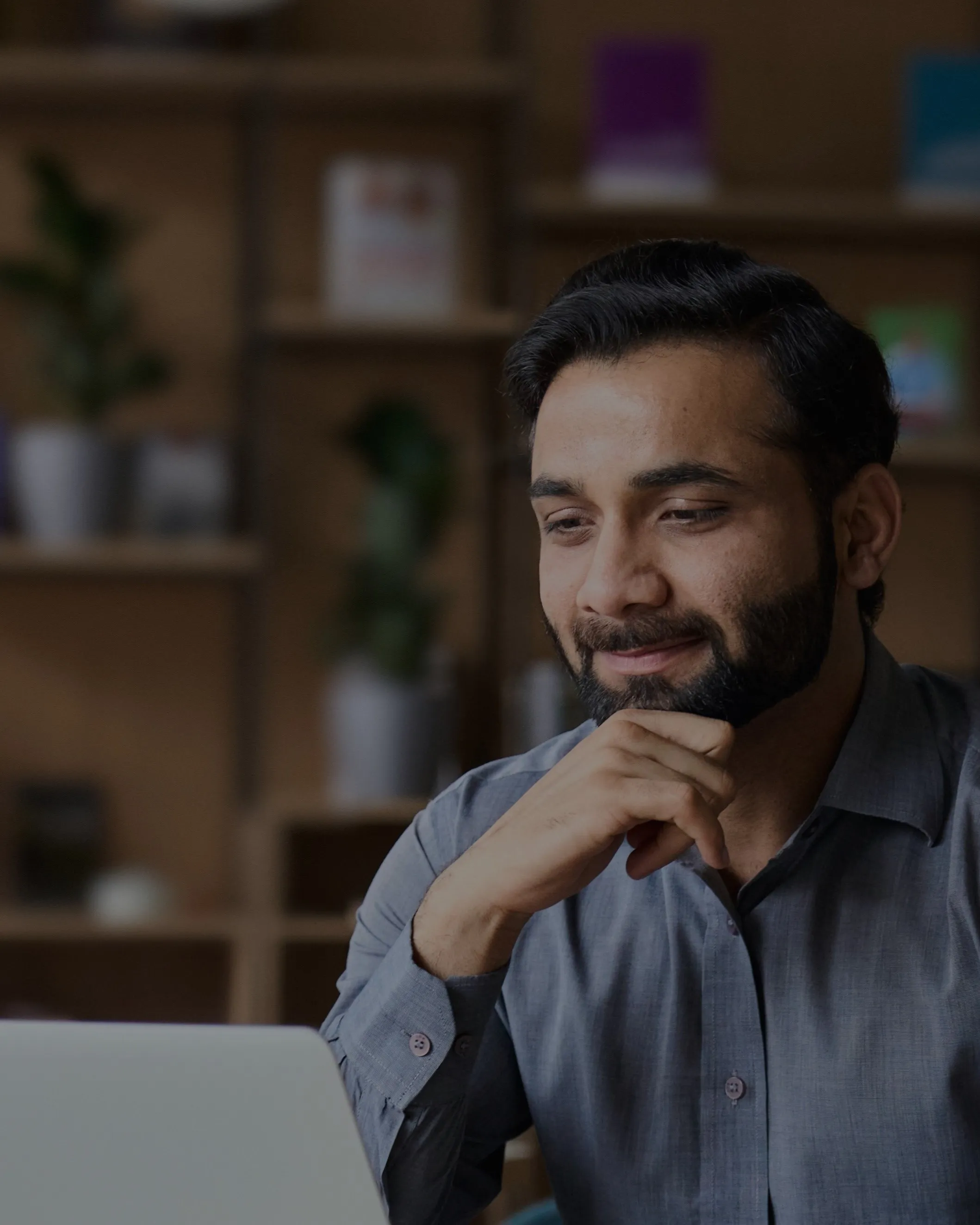 professional using laptop