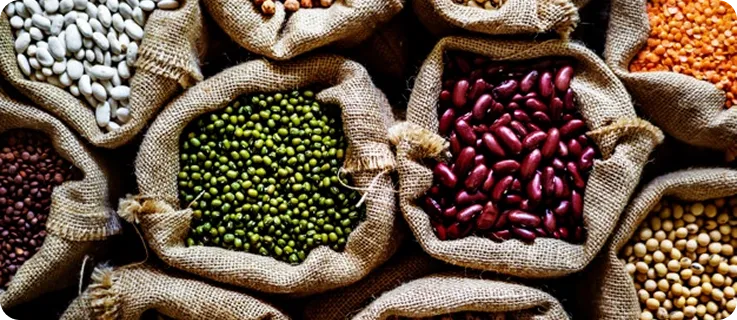 variety of pulses in sack