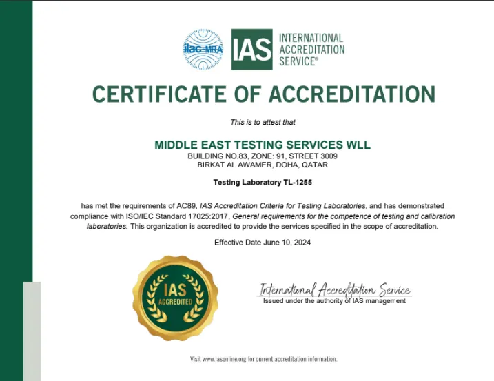 Qatar Certificate 7