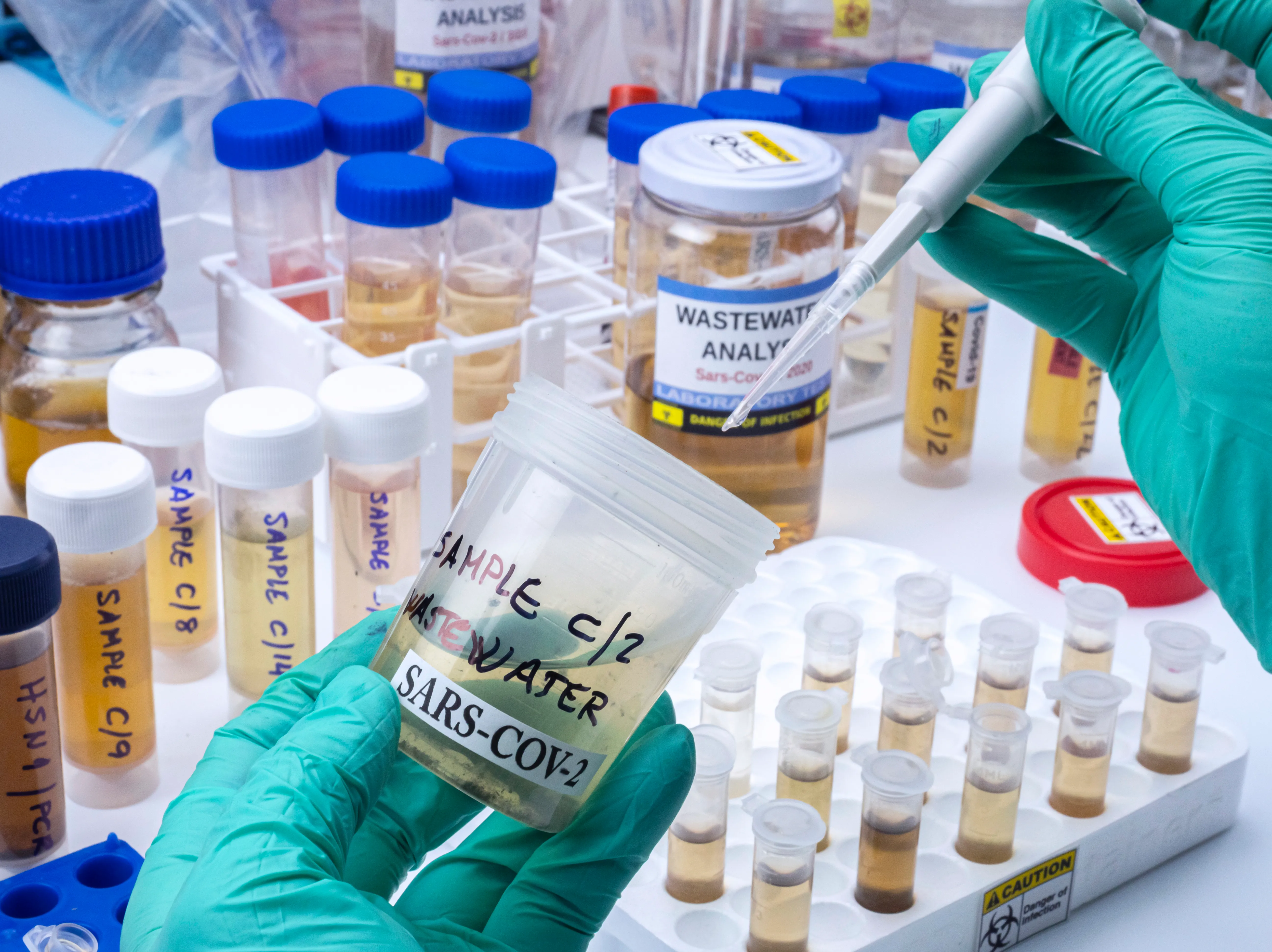 analysis of wastewater in lab